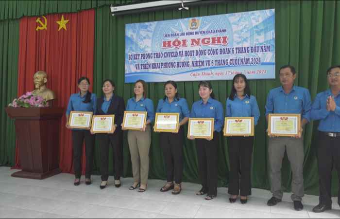 Châu Thành: LĐLĐ sơ kết hoạt động Công đoàn 6 tháng đầu năm 2024
